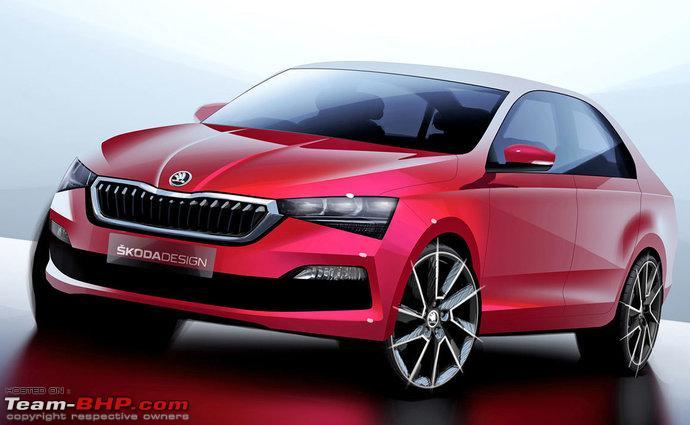 Skoda releases rendering of next-gen Rapid 