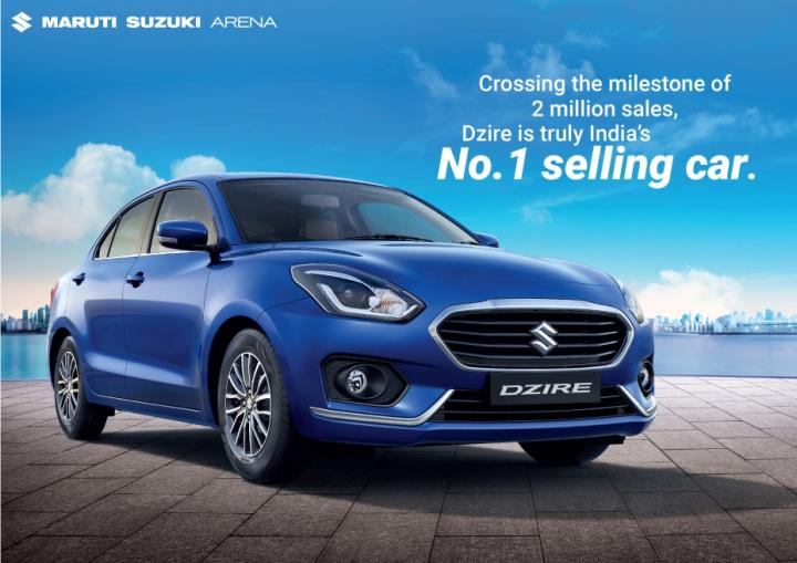 1.2 lakh Maruti Dzires sold in first 8 months of FY2019-20 