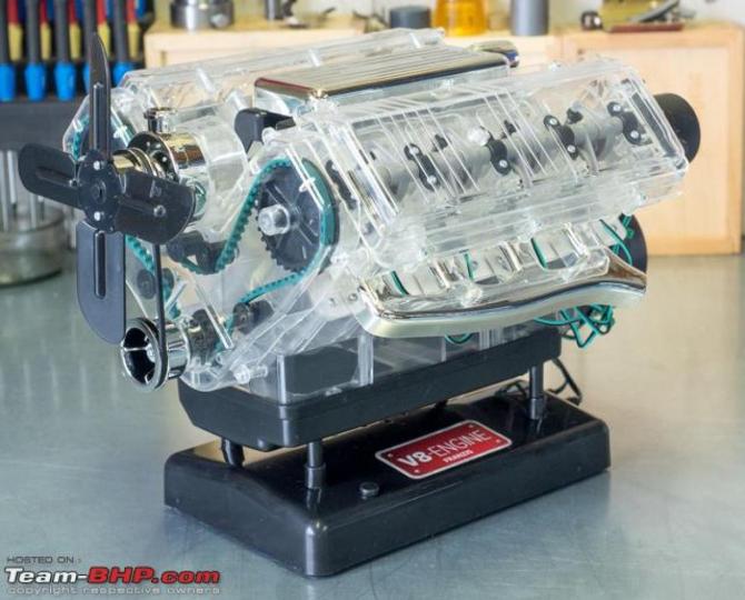 Building a 1:3 scale model of a V8 engine | Team-BHP
