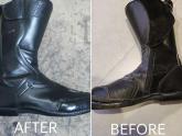 Repairing riding boots