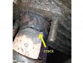 How to repair a cracked bend pipe?
