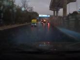 Sudden rain, bikers & a near miss