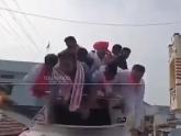 Video: Election rally funny accident