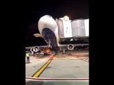 JetBlue plane tipped backward