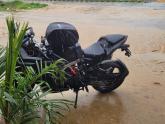Motorcycle ride through a cyclone